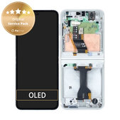 Wyświetlacz do Samsung Z Flip 6 F741B, Ekran dotykowy z ramką, GH82-35014F, Biały, White, Genuine Service Pack