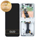 Wyświetlacz do Samsung Z Flip 6 F741B, Ekran dotykowy z ramką, GH82-35014F, Biały, White, Genuine Service Pack