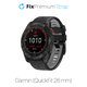 Pasek silikonowy dwukolorowy do Garmin, QuickFit 26mm), Czarny, Black, FixPremium