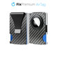 Portfel Carbon z klipsem do AirTag, czarny, black, FixPremium