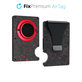 Portfel Carbon z klipsem do AirTag, czerwony, red, FixPremium