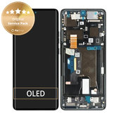 Wyświetlacz do Motorola Edge 50 Ultra, Ekran dotykowy z ramką, Forest Grey, 5D68C24483, Genuine Service Pack