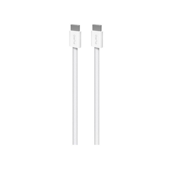 Kabel USB-C / USB-C, 240W, Fabrik FABK4, 2 m, Biały, White, PURO