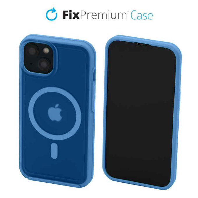 Etui Clear z MagSafe do iPhone 14, niebieski, blue, FixPremium