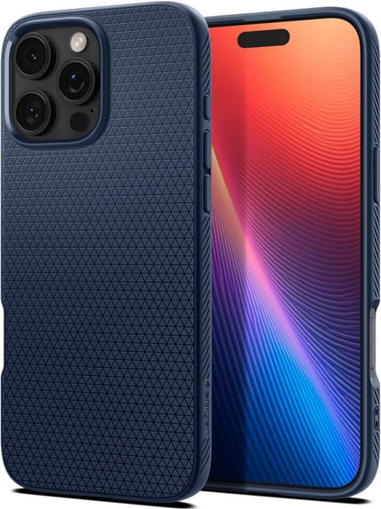 Etui do iPhone 16 Pro Max, Liquid Air, Navy Blue, Spigen
