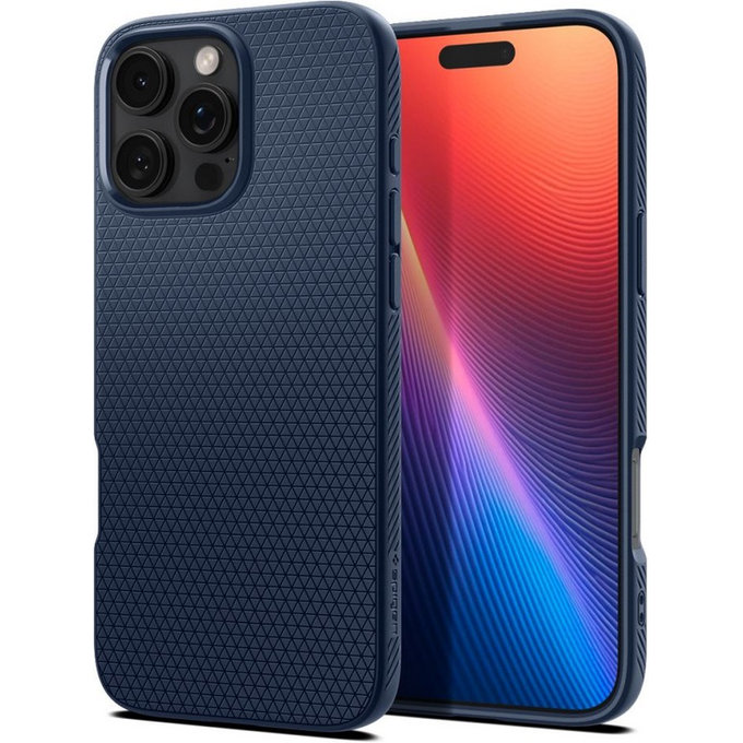 Etui do iPhone 16 Pro, Liquid Air, Navy Blue, Spigen