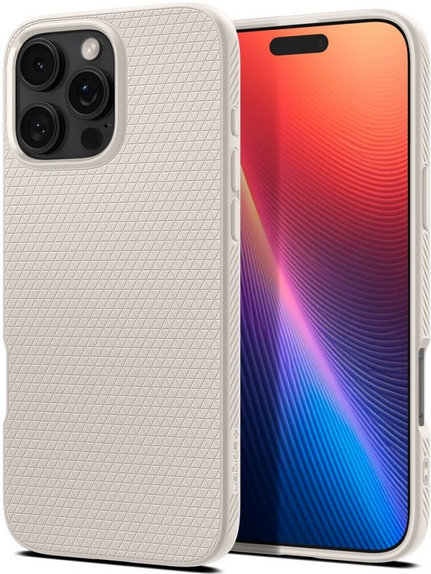 Etui do iPhone 16 Pro, Liquid Air, Natural Titanium, Spigen