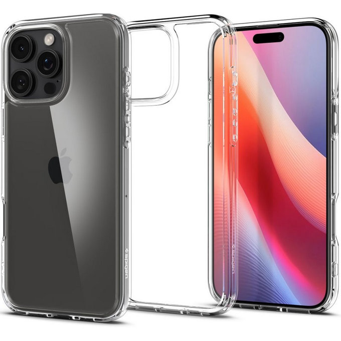 Etui do iPhone 16 Pro, Ultra Hybrid, Crystal Clear, Spigen