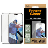 Szkło hartowane UWF z aplikatorem do iPhone 16 Pro Max, Czarne, PanzerGlass