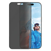 Szkło hartowane UWF Privacy z aplikatorem do iPhone 16 Pro, czarny, black, PanzerGlass