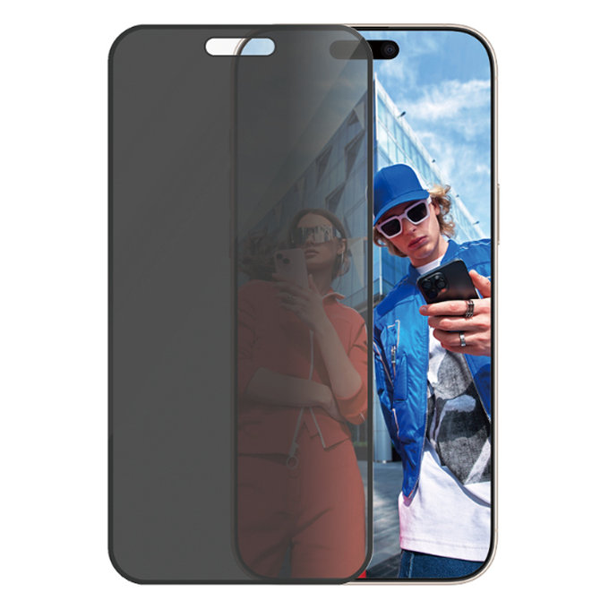 Szkło hartowane prywatne do iPhone 16 Pro Max, Ultra-Wide Fit