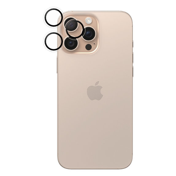 Ochraniacz obiektywu aparatu Hoops do iPhone 16 Pro, 16 Pro Max, Przezroczysty, Transparent, PanzerGlass