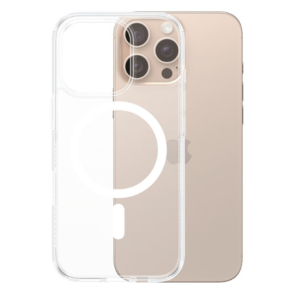 Etui z MagSafe do iPhone 16 Max Pro, HardCase, Przezroczysty, Transparent, PanzerGlass