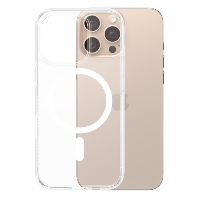 Etui z MagSafe do iPhone 16 Max Pro, HardCase, Przezroczysty, Transparent, PanzerGlass