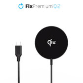 Ładowarka MagSafe z Qi2, Szybkie ładowanie, Silne magnetyczne połączenie, Czarna, FixPremium