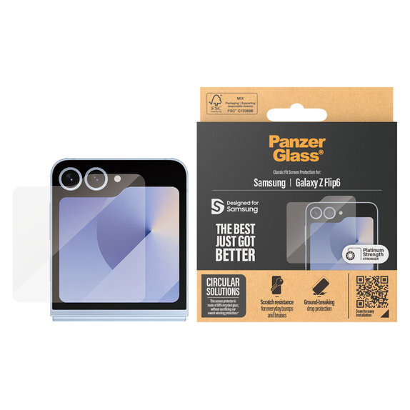 Szkło hartowane Classic Fit do Samsung Galaxy Z Flip6, Przezroczyste, PanzerGlass