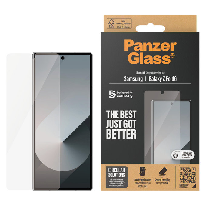 Szkło hartowane Classic Fit do Samsung Galaxy Z Fold6, Przezroczyste, PanzerGlass