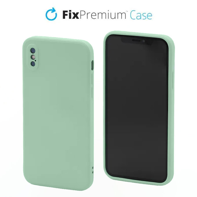 Etui Silikonowe do iPhone X, XS, zielony, green, FixPremium