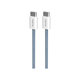 Kabel USB-C / USB-C, 60W, Fabrik FABK4, 1,5 m, blue lagon, PURO