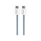 Kabel USB-C / USB-C, 60W, Fabrik FABK4, 1,5 m, blue lagon, PURO