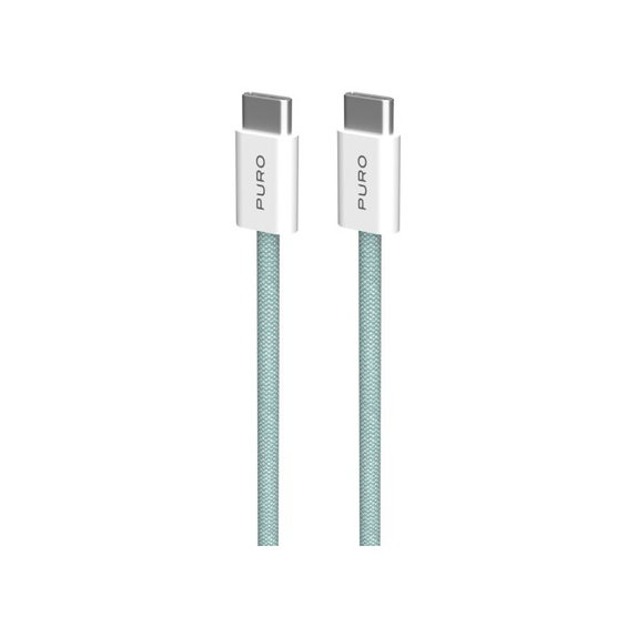 Kabel USB-C / USB-C, 60W, Fabrik FABK4, 1,5 m, island mist, PURO