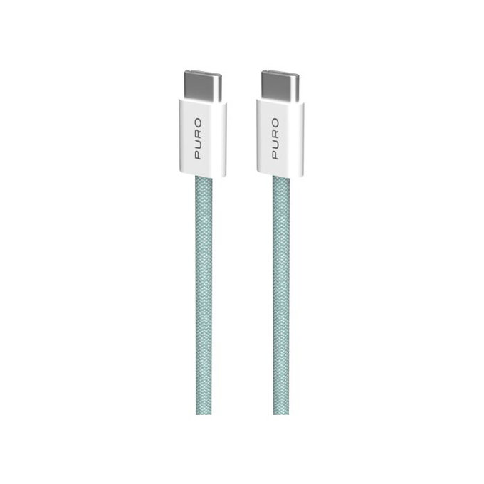 Kabel USB-C / USB-C, 60W, Fabrik FABK4, 1,5 m, island mist, PURO