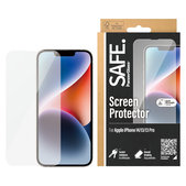 Szkło hartowane Case Friendly do iPhone 16e/14/13 Pro/13, Czarne, SAFE
