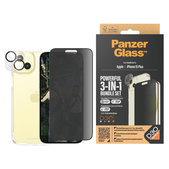 Bundle PicturePerfect + Szkło hartowane UWF Privacy + Hard Case D3O do iPhone 15 Plus, PanzerGlass