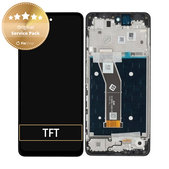 Wyświetlacz do Motorola Moto G24, G24 Power, Ekran dotykowy z ramką, Czarny, Black, 5D68C23810, Genuine Service Pack