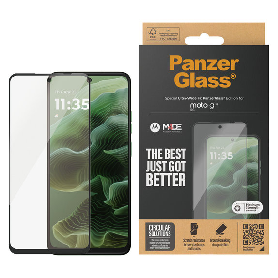 Szkło hartowane UWF do Motorola Moto G35 5G, Czarne, PanzerGlass