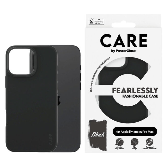 Etui Fearlessly do iPhone 16 Pro Max, Czarne, CARE