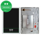 Wyswietlacz do Lenovo Tab M10 TB-X505, Ekran dotykowy z ramką, Bialy, White, TFT