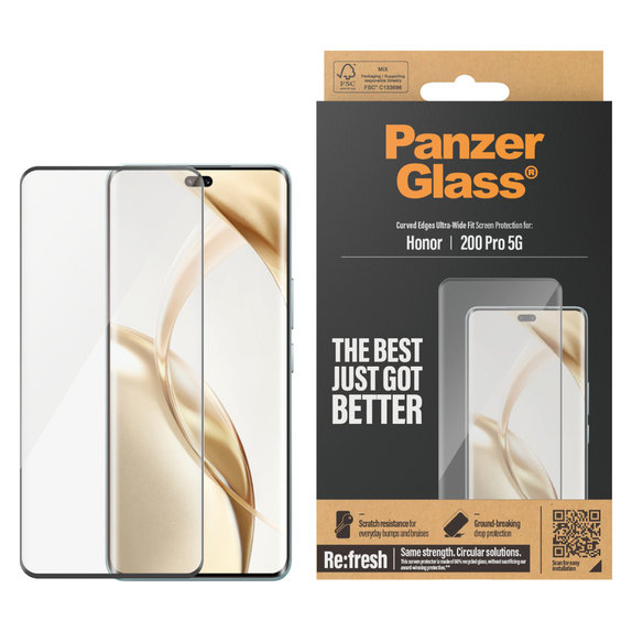 Szkło hartowane Re:Fresh UWF do Honor 200 Pro, Czarne, PanzerGlass
