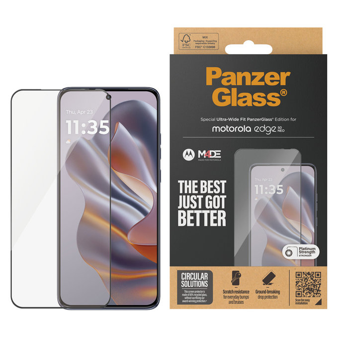 Szkło hartowane UWF do Motorola Edge 50 Neo, Czarne, PanzerGlass