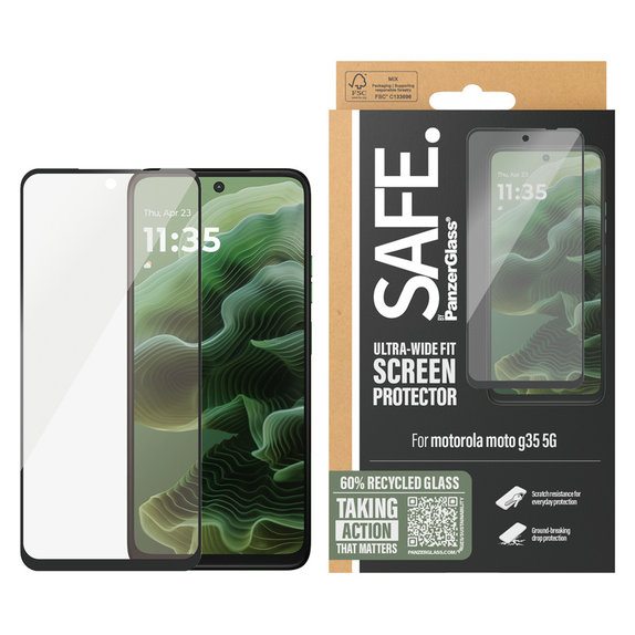 Szkło hartowane do Motorola Moto G35, Czarne, SAFE by PanzerGlass
