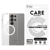 Etui Urban Combat z białym QI do Samsung Galaxy S25 Ultra, Przezroczyste, PanzerGlass