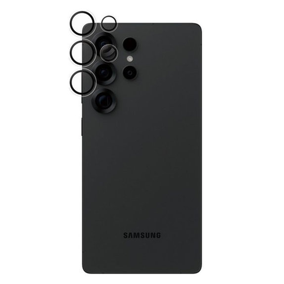 Ochrona obiektywu tylnej kamery do Samsung S25 Ultra, Hoops, Przezroczysty, Transparent, PanzerGlass
