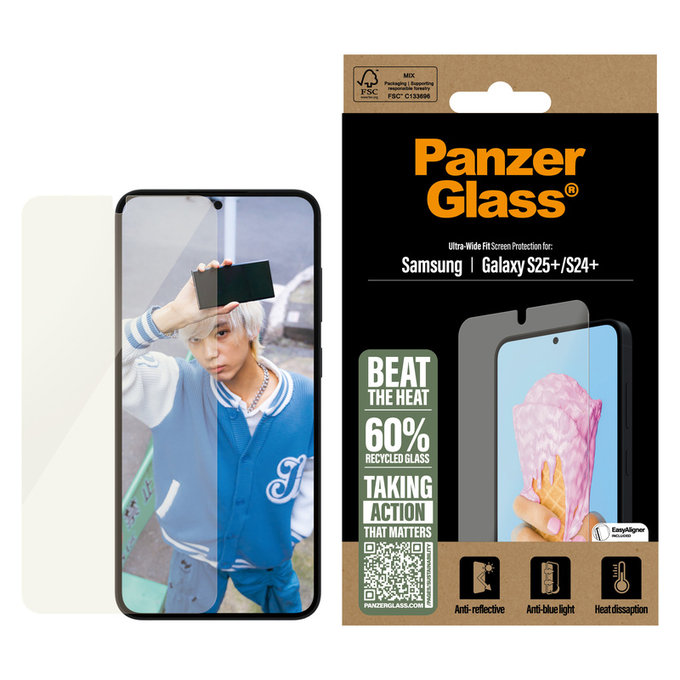 Szkło hartowane UWF All-in-One z aplikatorem do Samsung Galaxy S25+, Przezroczyste, PanzerGlass