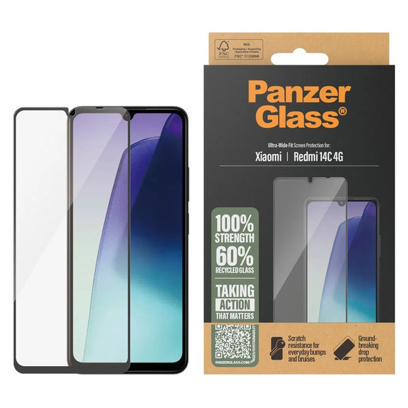 Szkło hartowane UWF do Xiaomi Redmi 14C 4G, Przezroczyste, PanzerGlass