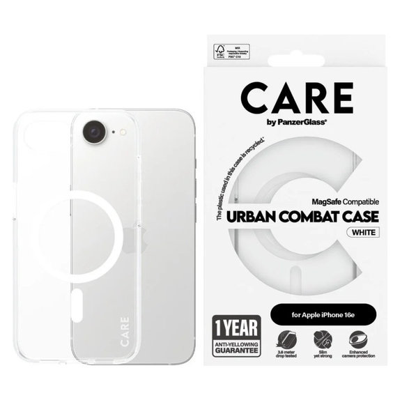 Etui Urban Combat z MagSafe do iPhone 17e/16e, Białe, CARE