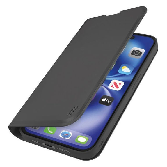 Etui do iPhone 16e, Book Wallet Smooth, Czarny, Black, SBS