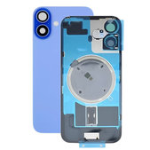 Tylne szkło obudowy z obiektywem aparatu, metalową płytką i magnesami Magsafe do iPhone 16, Ultramarine