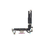 Złącze ładowania z taśmą flex do iPhone 16, Rózowy, Pink