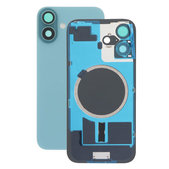 Tylne szkło obudowy z obiektywem aparatu, metalową płytką i magnesami Magsafe do iPhone 16 Plus, Teal