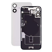 Tylne szkło obudowy z obiektywem aparatu, metalową płytką i magnesami Magsafe do iPhone 16 Plus, Biały, White