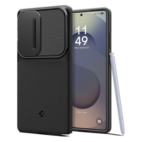 Etui Optik Armor do Samsung Galaxy S25 Ultra, Czarny, Black, Spigen
