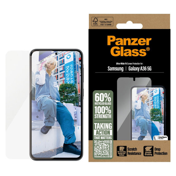 Szkło hartowane UWF do Samsung A36 5G, Przezroczysty, PanzerGlass