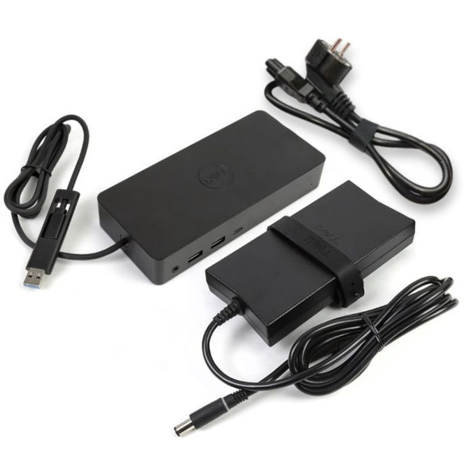Stacja dokująca (USB-C) do Dell D6000, 130W Adapter, Refurbished