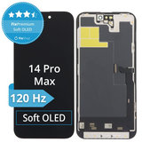 Wyświetlacz Soft OLED 120Hz dla iPhone 14 Pro Max, Ekran dotykowy z ramką, FixPremium