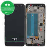 Wyświetlacz do LG K40, Ekran dotykowy z ramką, Czarny, Black, TFT